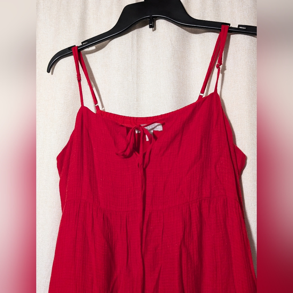 🌷Like New Chelsea28 Elegant Red Tiered Maxi Dress, Size XL - Picture 4 of 15